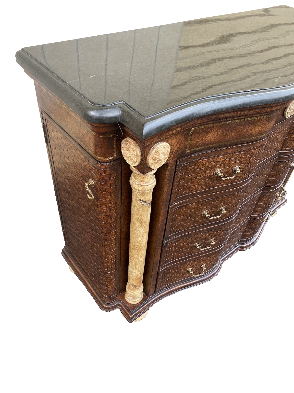 64591 Marble Top Server Chest Sides Open