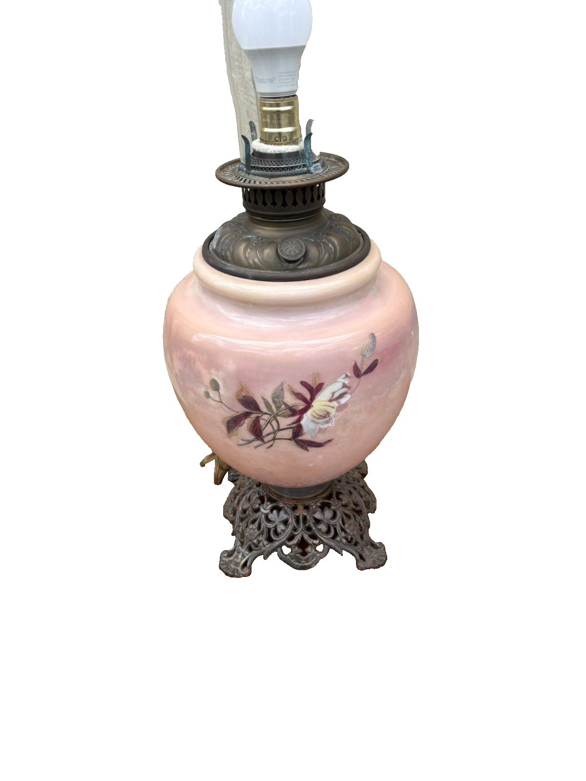 66595   Gone with The Wind Electrified Oil Lamp ARTIST SIGNED