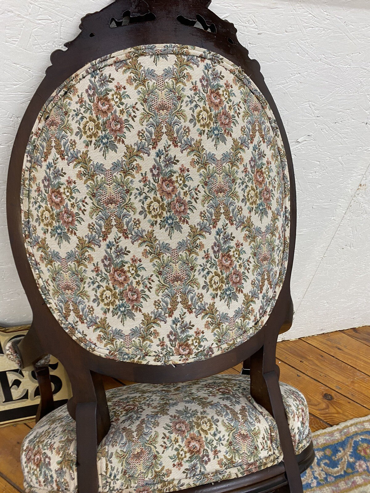 65317 Antique Walnut  Victorian Armchair Chair