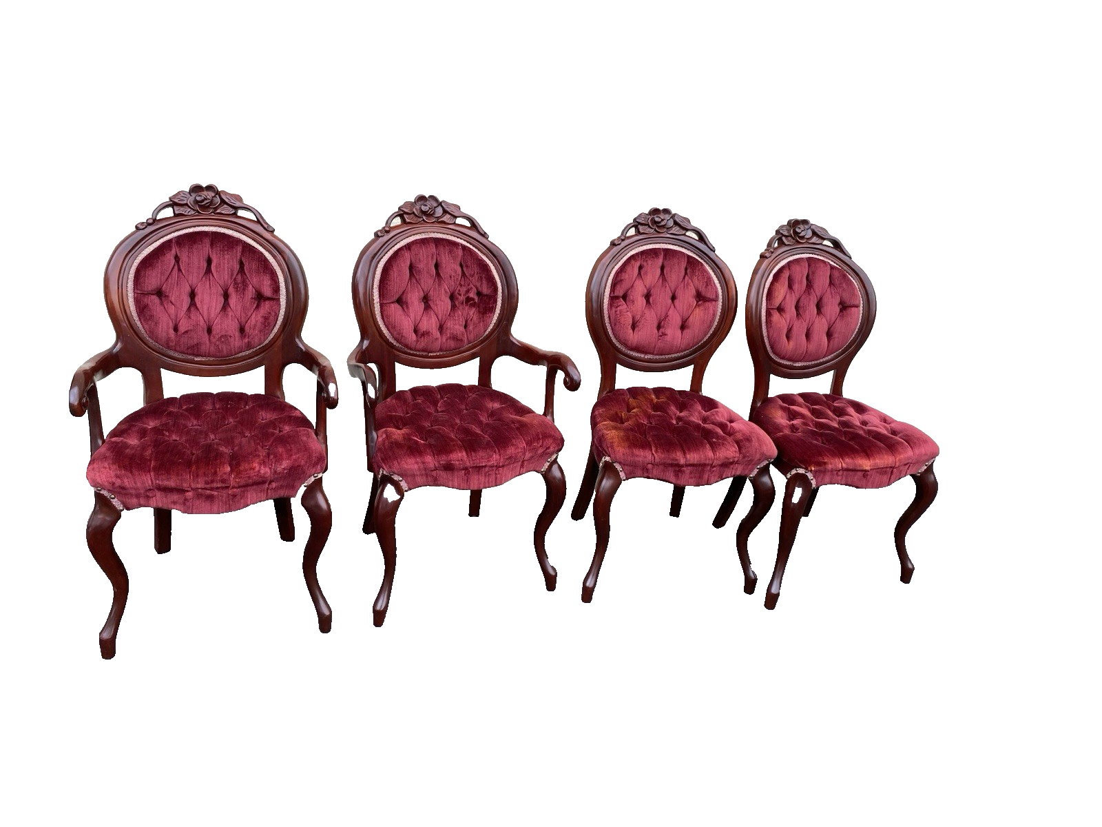 66628 Pair KIMBALL Furniture Mahogany Victorian style Armchair Chair s
