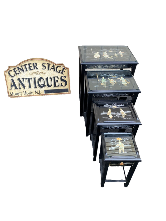 66082   Oriental 4 Stacker Lamp Table Stand s