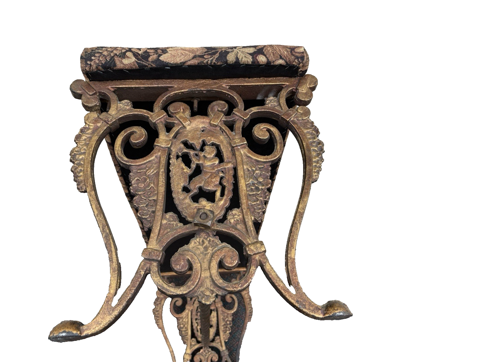 66833   Wrought Iron Window Bench with Fairey Figures on sides