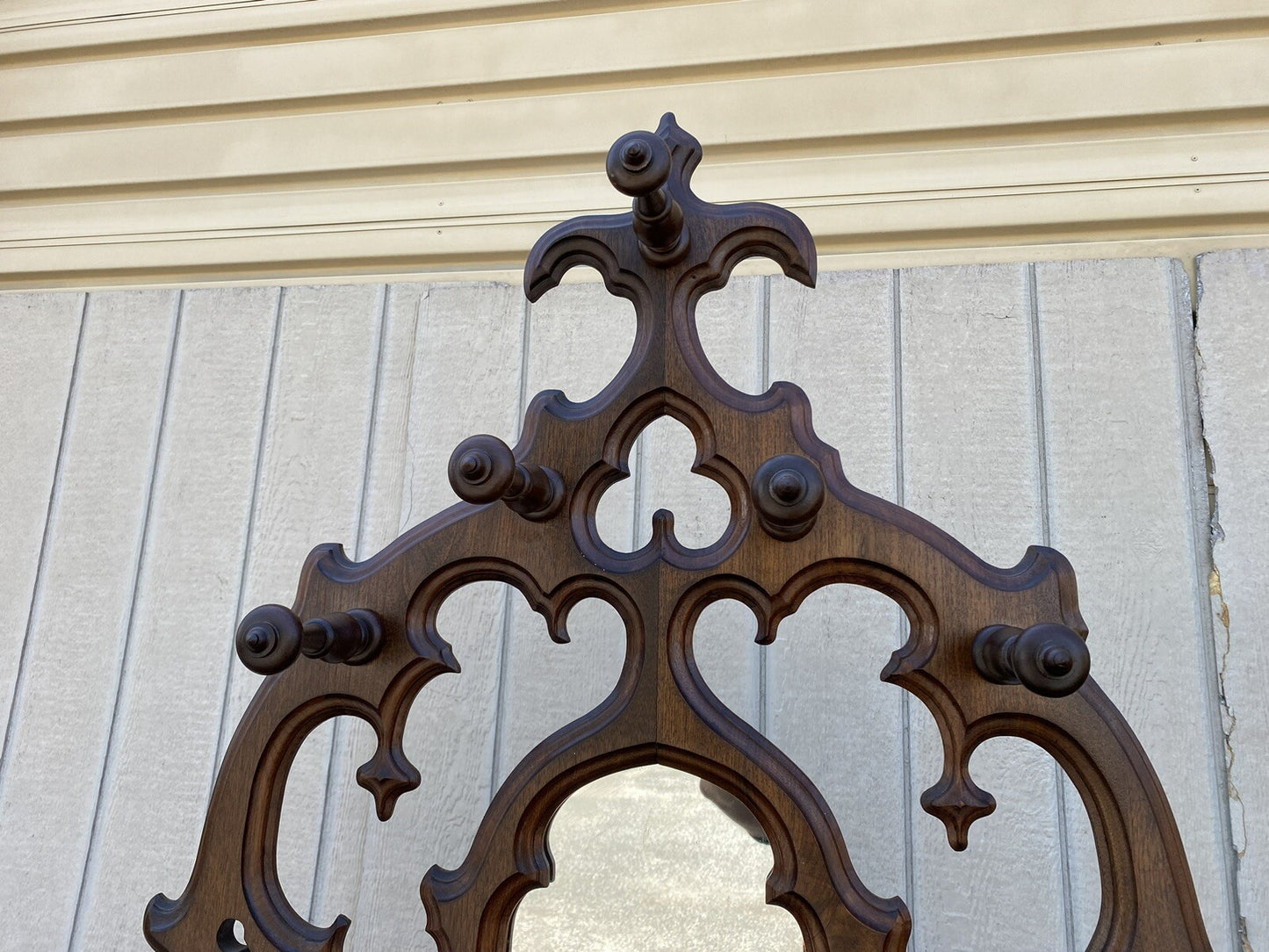 64495 Antique Gothic Victorian Hall Tree Hat rack Umbrella Stand