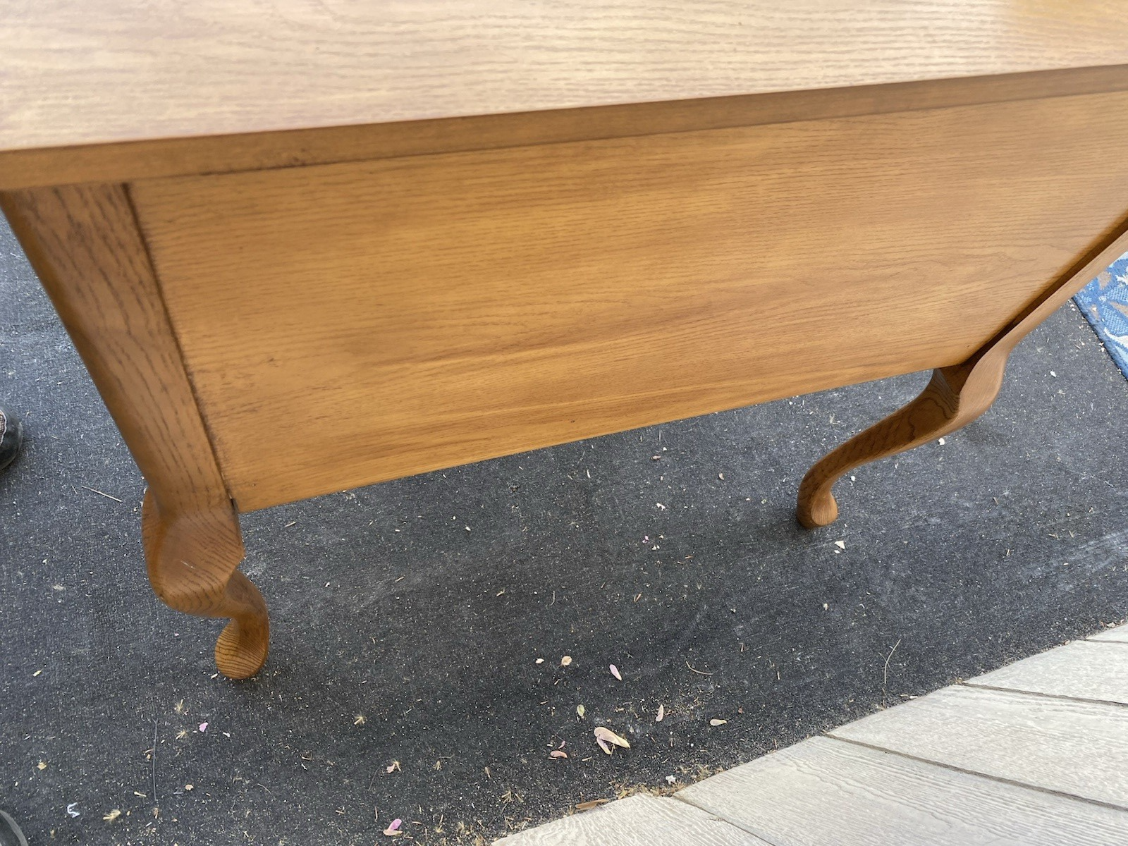 66623 Oak Low Boy Dresser Chest with Pull- Out extension