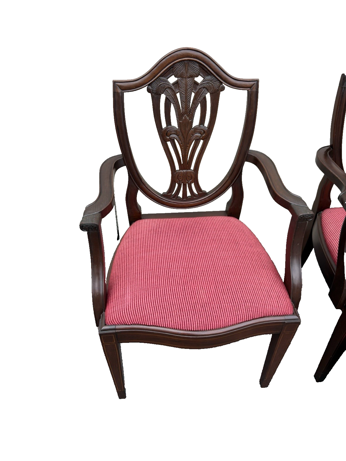 67162 Super Quality Set of 8 Mahogany Shield Back Dining Chairs