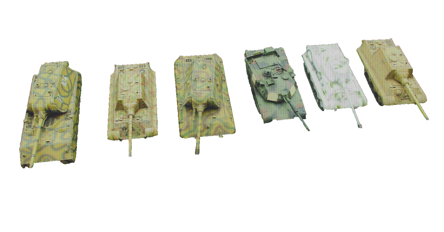 ES52 Dragon Armor Models WWII Collectible Model Grouping of 6 Military Tanks