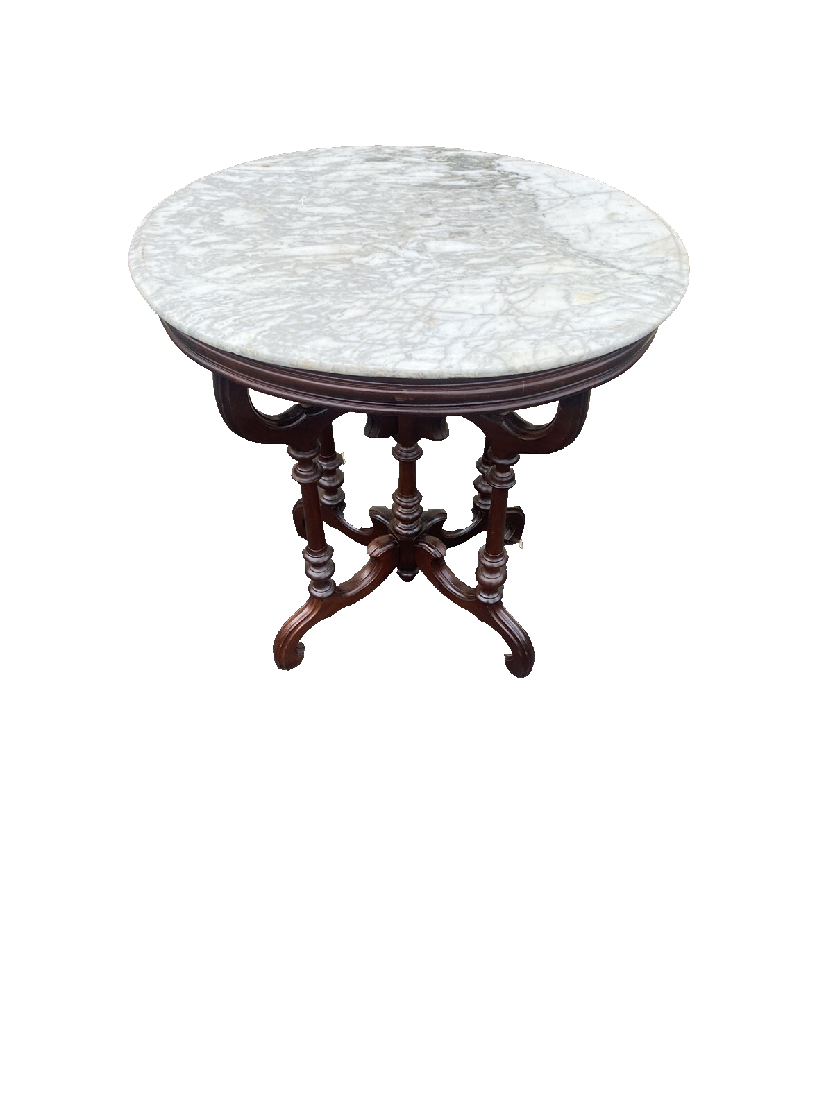 65475 Antique Victorian Marble Top Lamp Table Stand