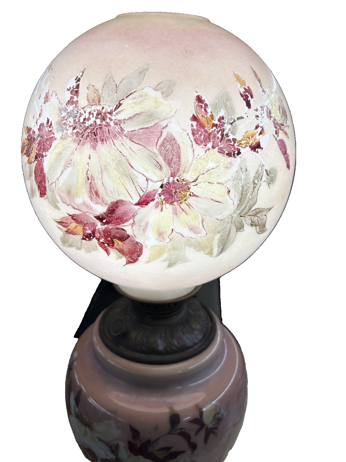 66595   Gone with The Wind Electrified Oil Lamp ARTIST SIGNED