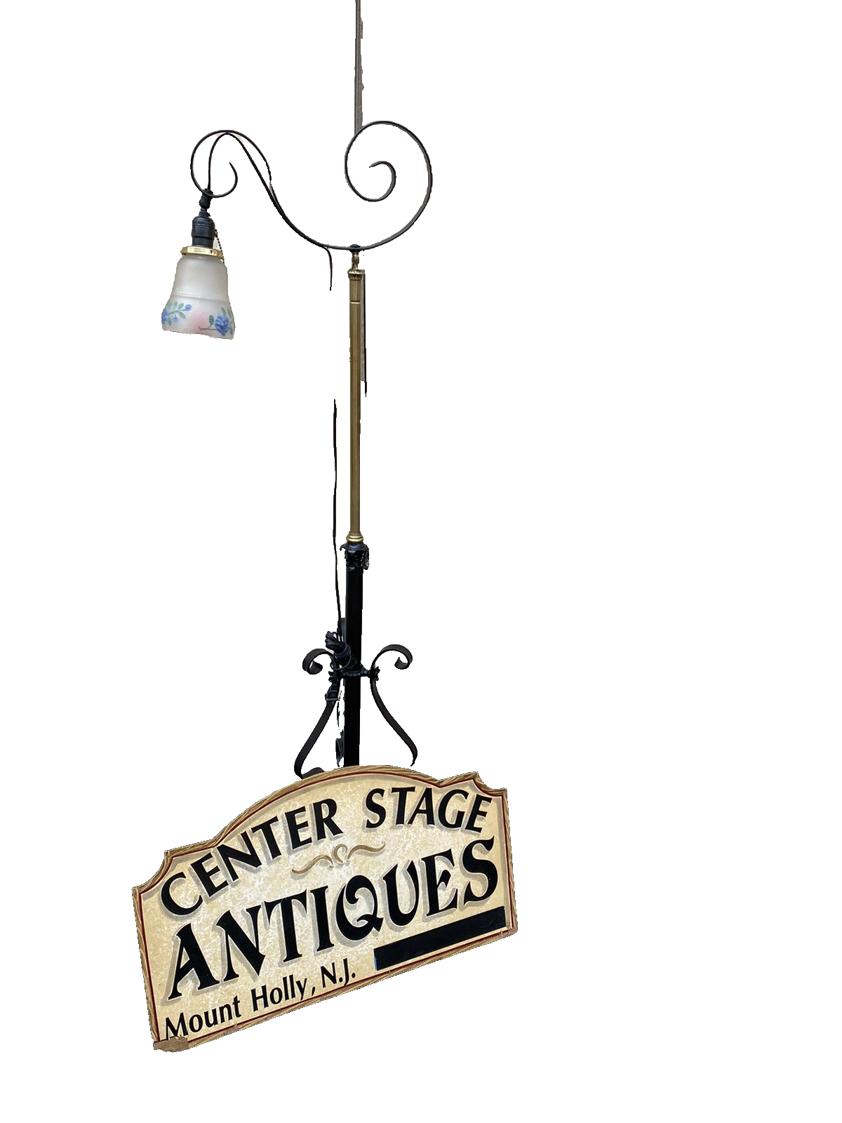 65615  Adjustable Iron Antique Piano Lamp w/ Shade