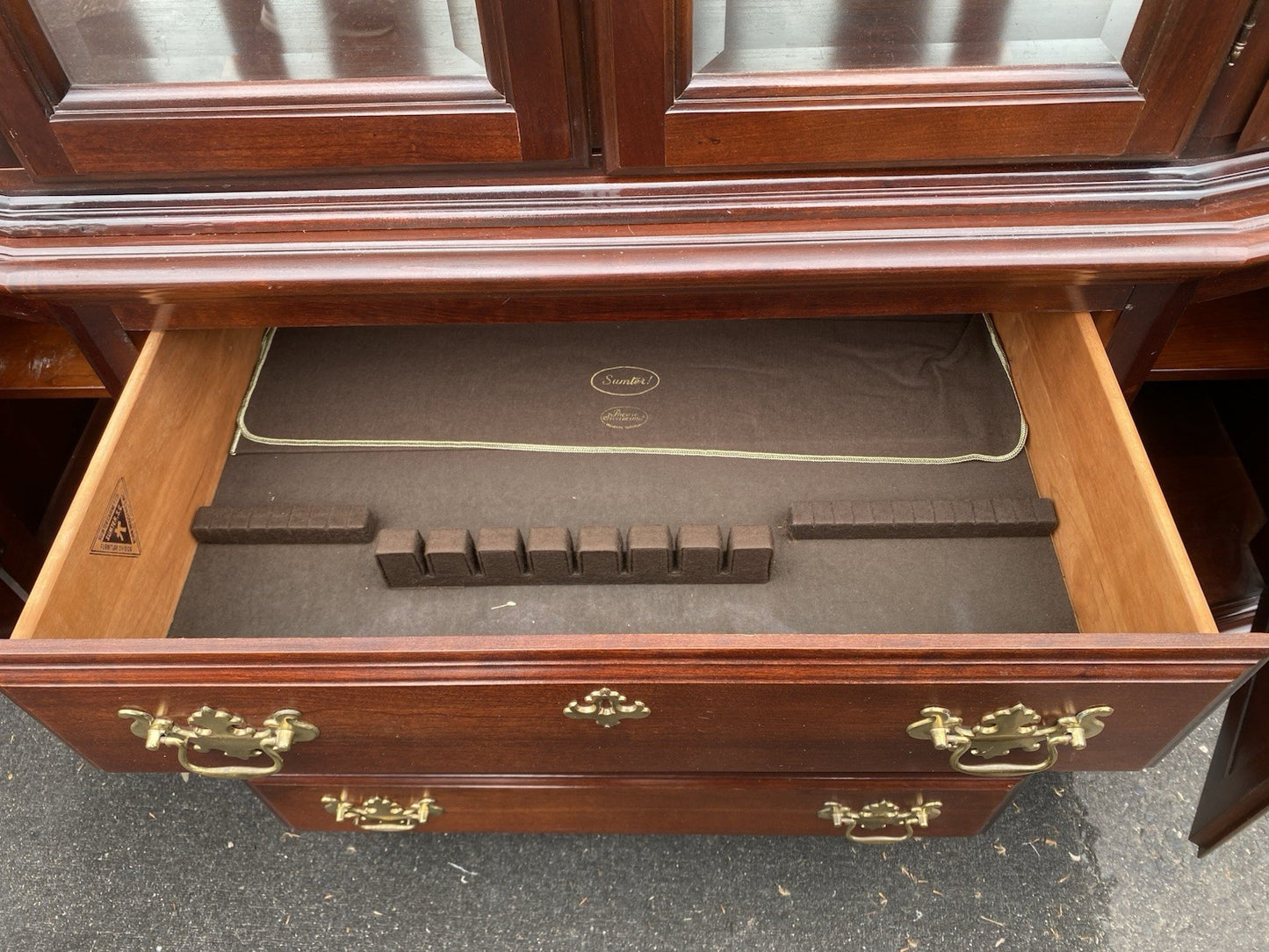 66603   Cherry SUMTER Furniture  2 pc. China Cabinet Curio Breakfront