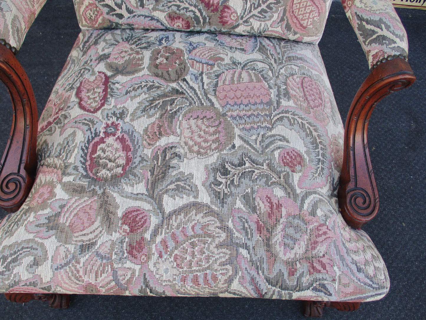 64219 Claw Foot Bergere Armchair Chair