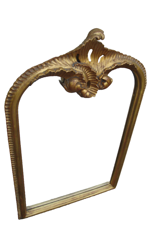 62007 Wood HAND CARVED Decorator Gold Mirror in Fancy Picture frame