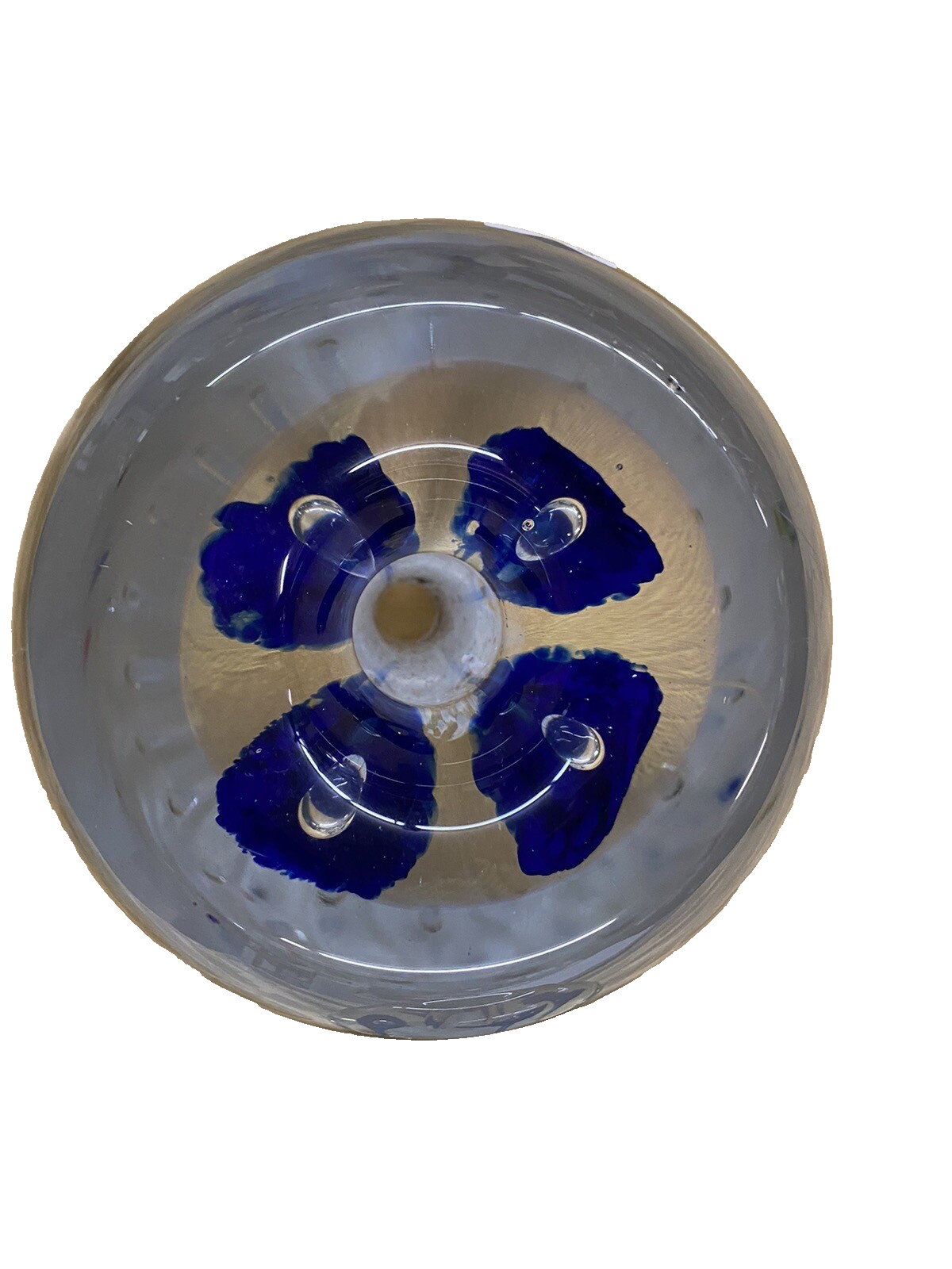 COL WW:      PAIR of  Hand Blown Paperweight  s or Candle Stick Holder s