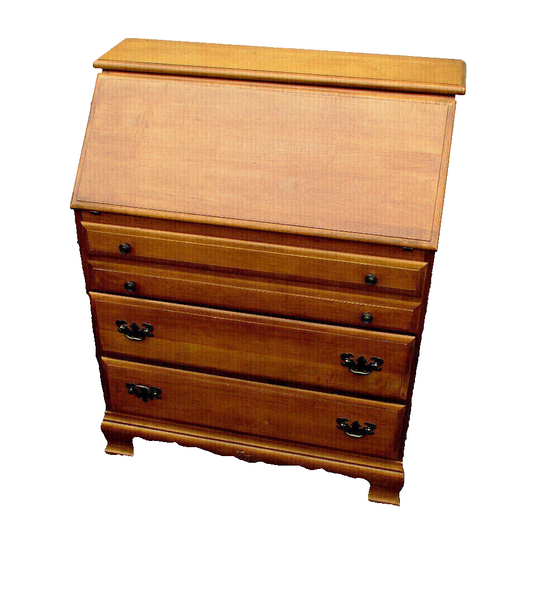 63476  Solid  Maple Slant Front Office Desk