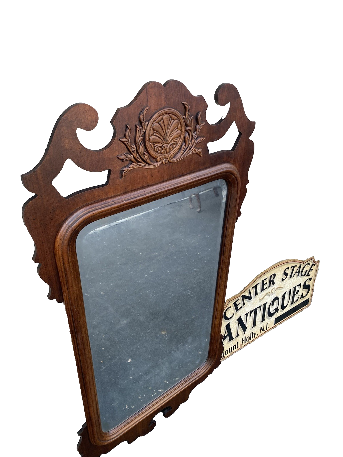 66497 Fancy Carved Chippendale Beveled Mirror