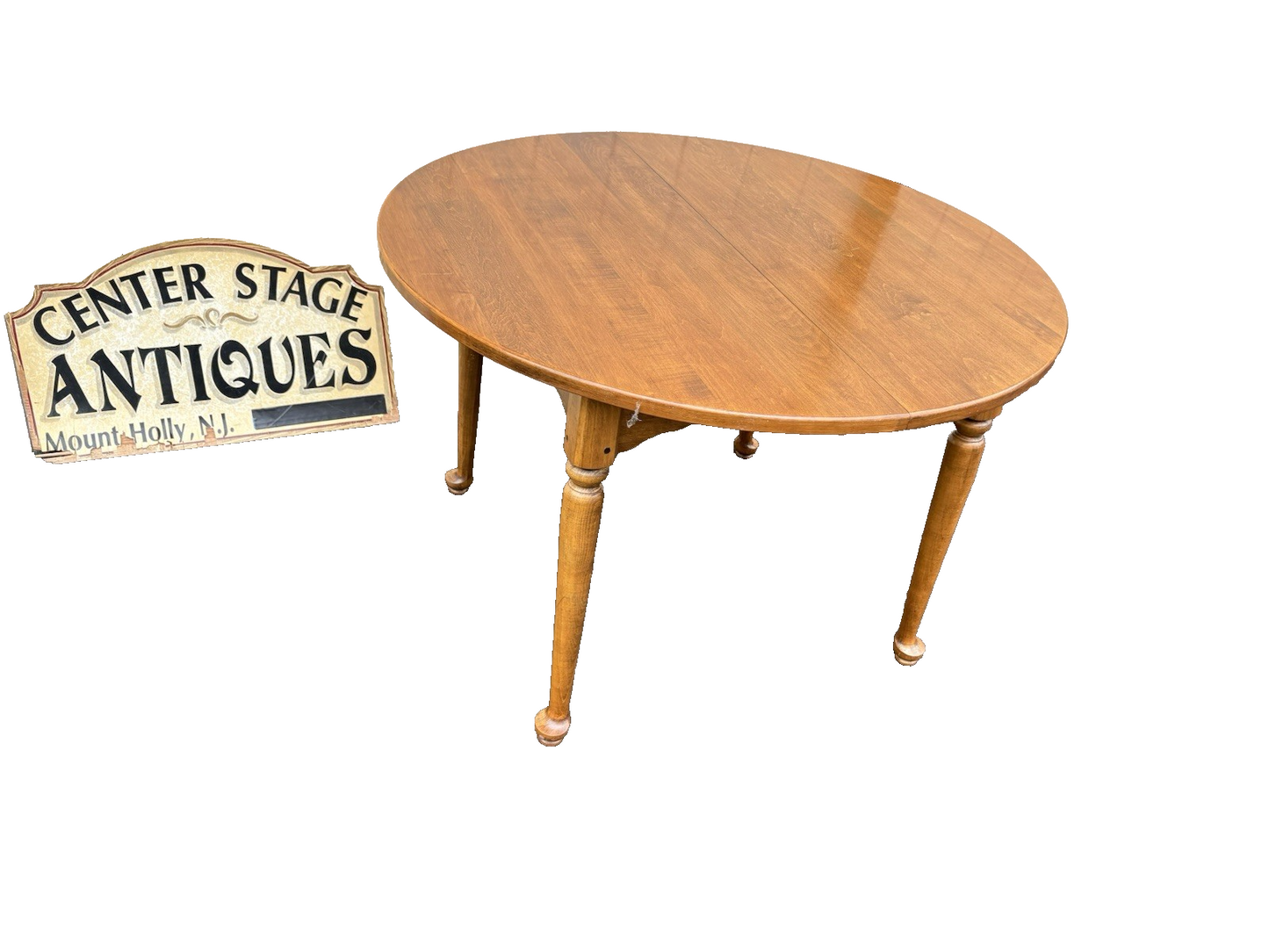 66858 ETHAN ALLEN Maple Dining Table W/ 2 Leafs + 4 Windsor Chair s