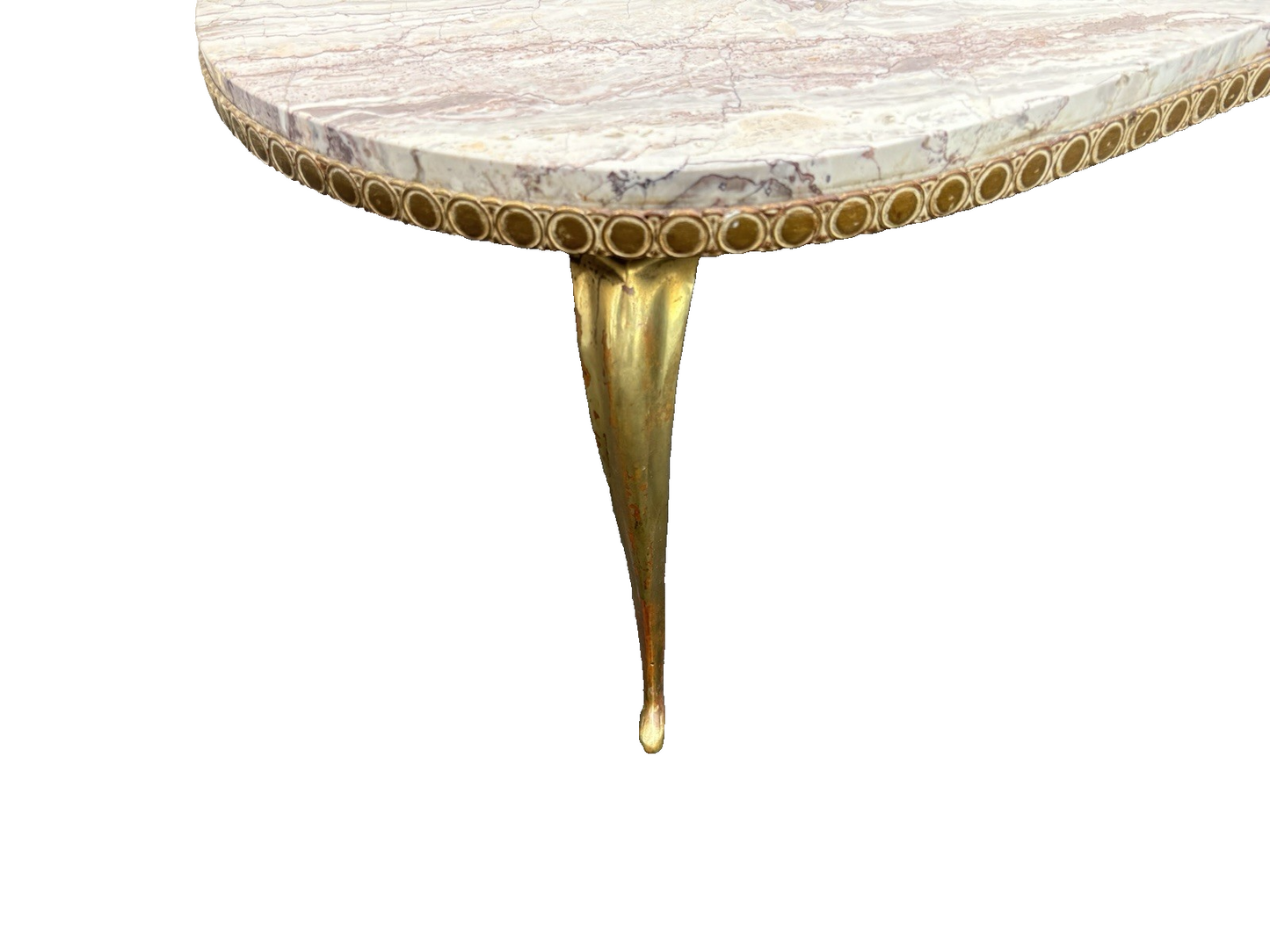 66870  Mid Century Modern Marble Top Coffee Table Stand