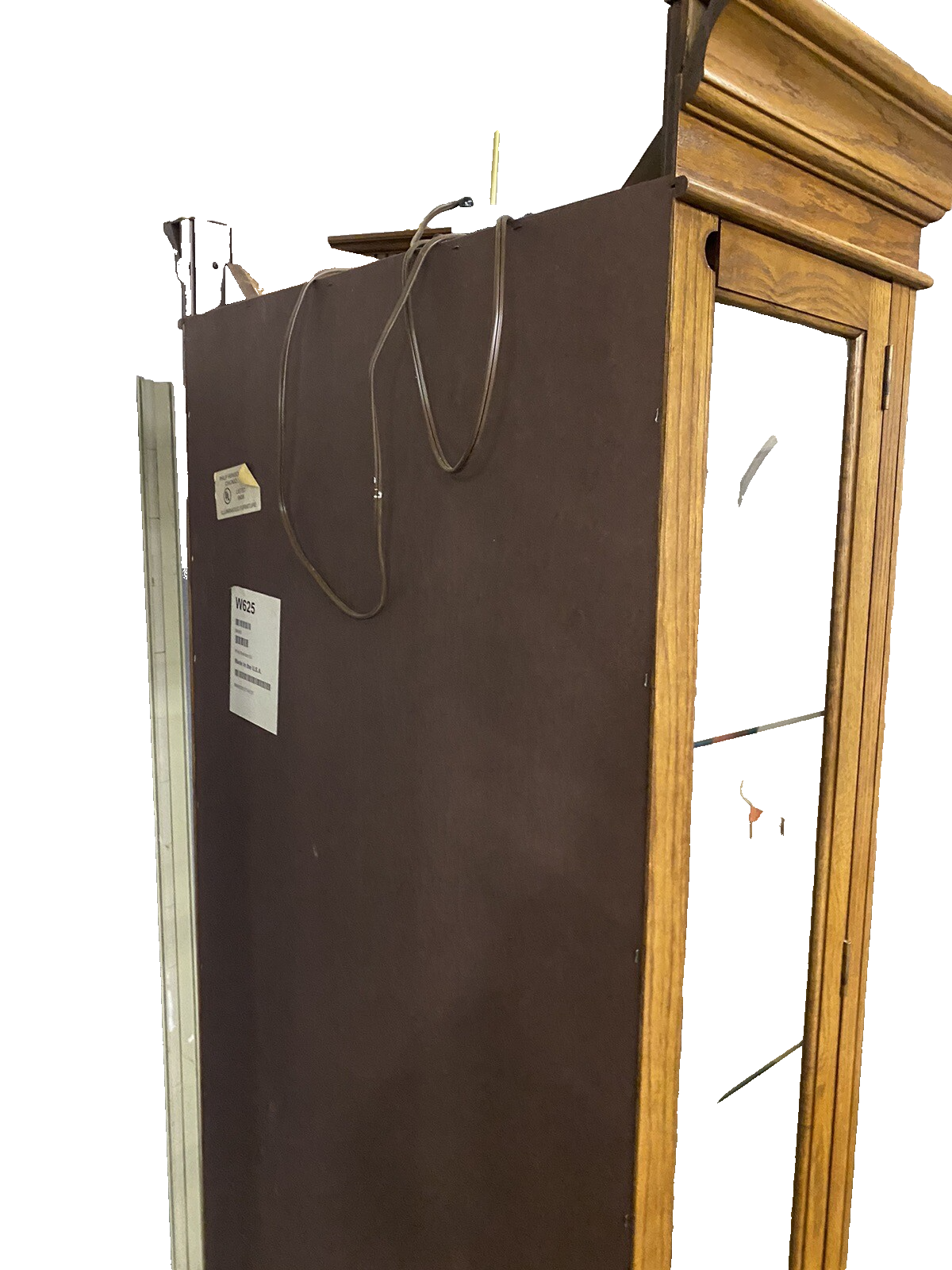 65088 BN 02: Etched Glass Reinisch Oak Curio China Cabinet