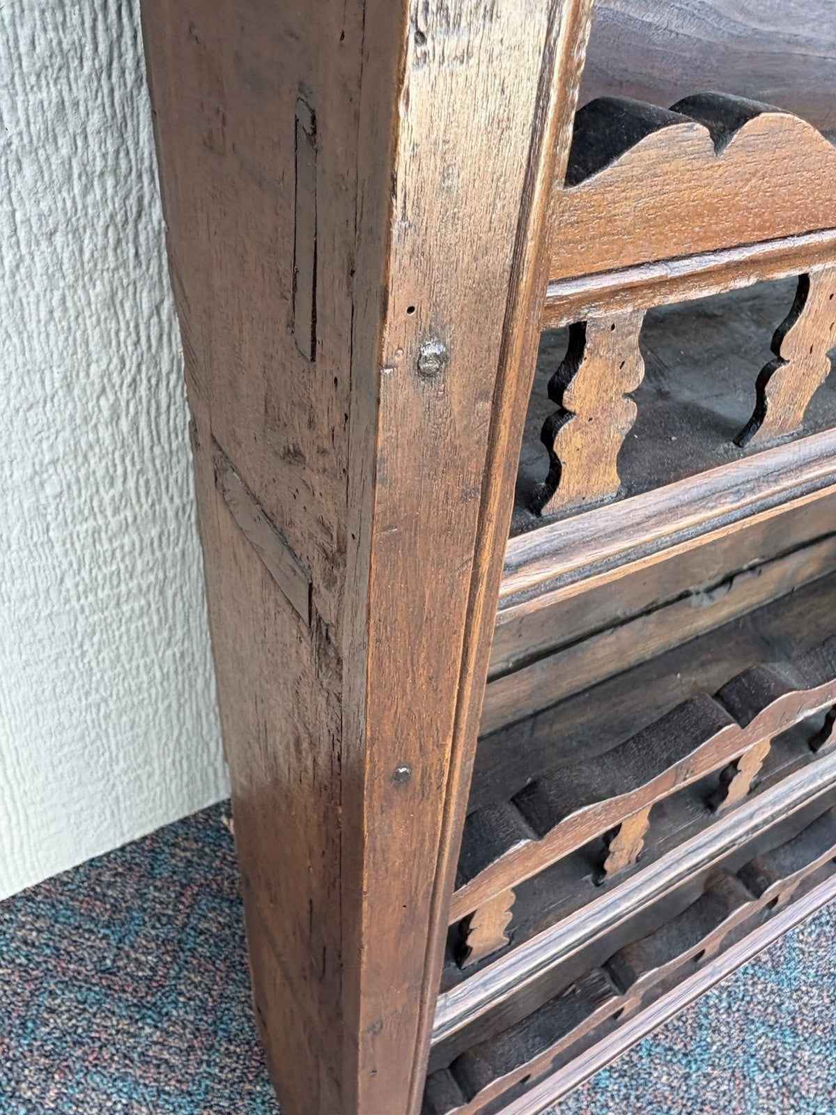 65458 Antique Whatnot Wall Shelf Curio