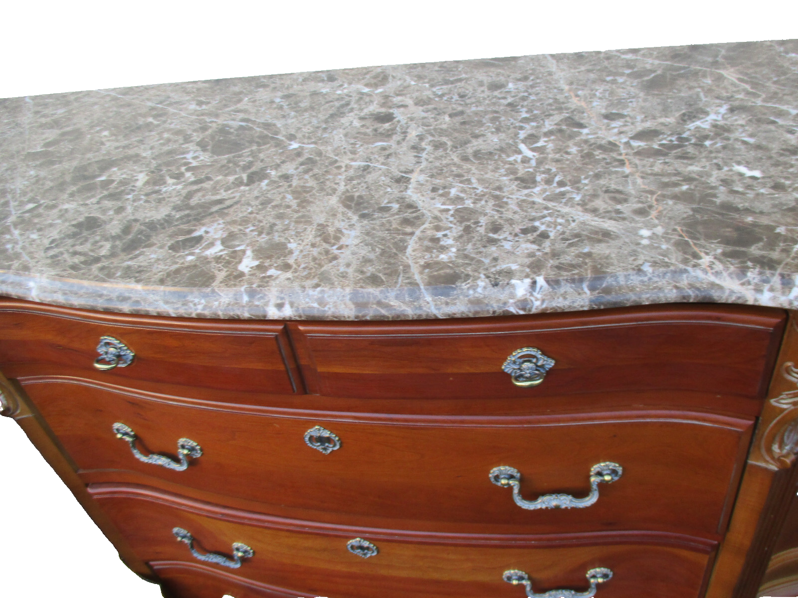 63952 Marble Top American DREW Sideboard Server Cabinet 