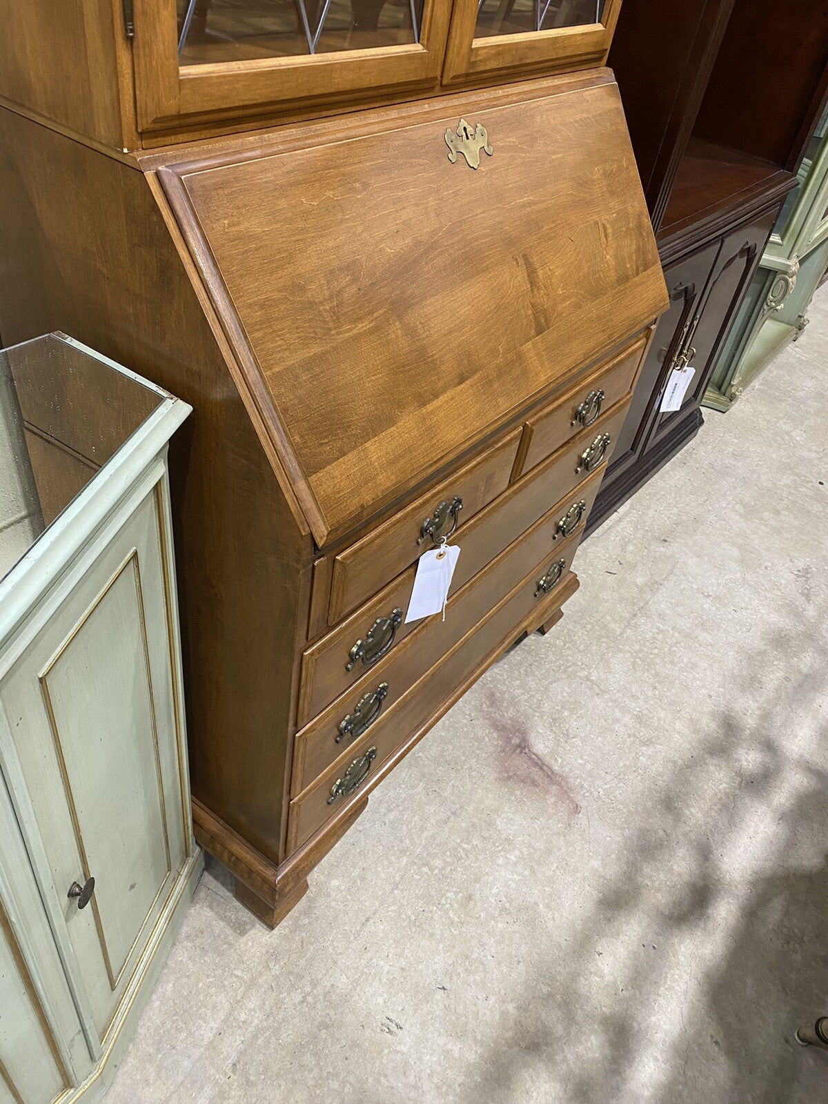 65682 Ethan Allen Secretary Desk with Bookcase Top