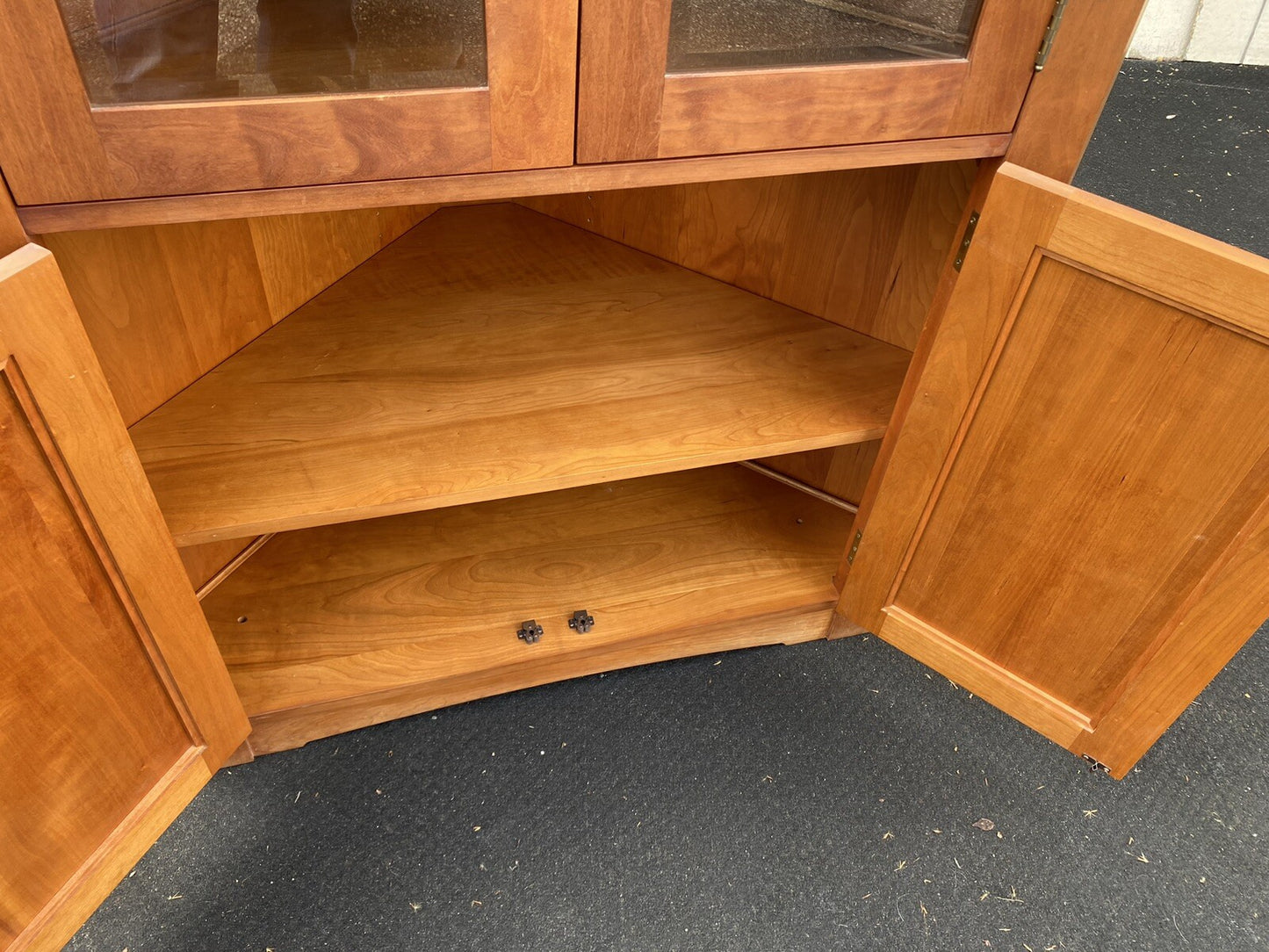 64298 Solid Cherry Corner China Cabinet