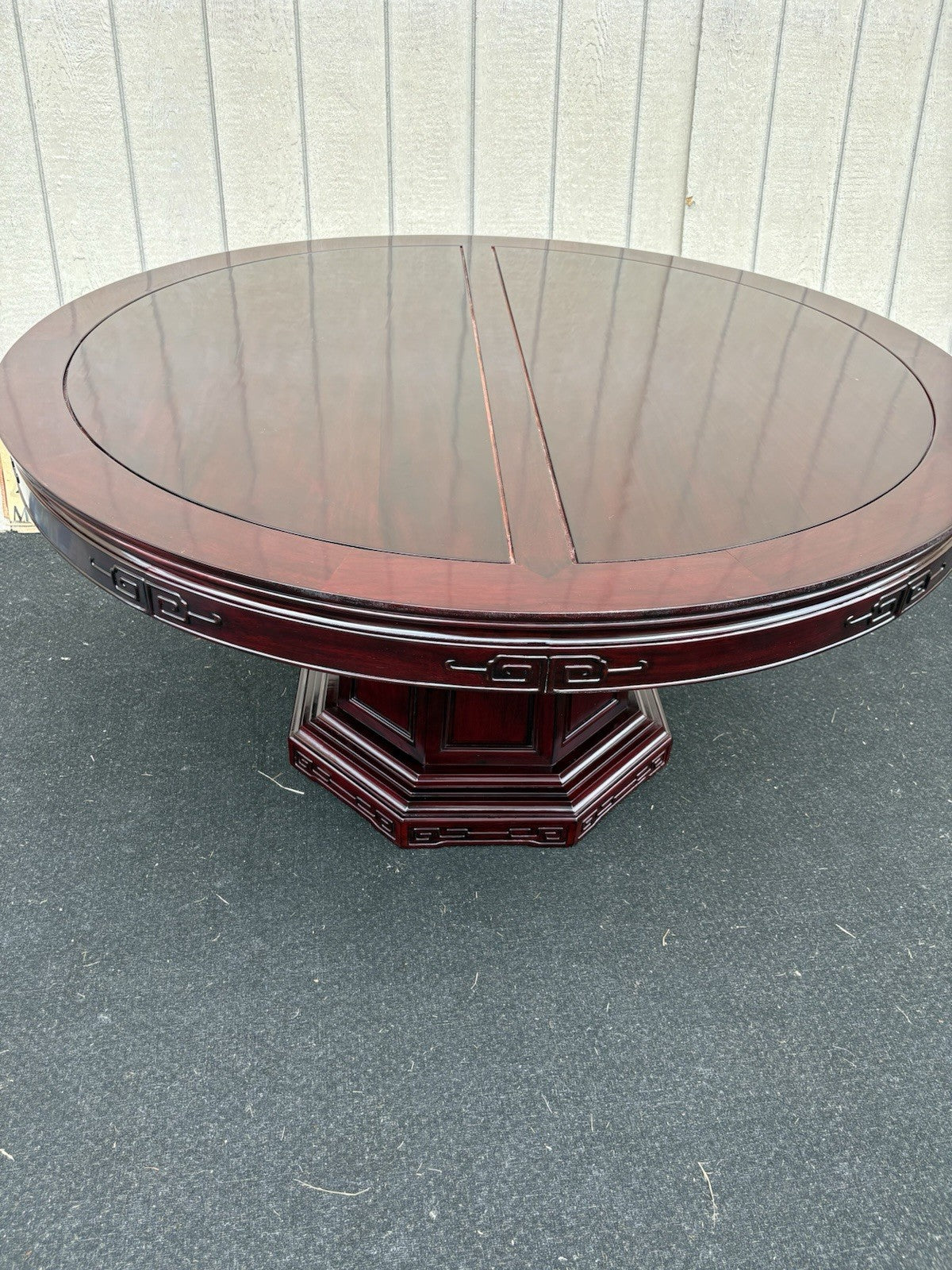 66875   Oriental Dining Table with Laz-Z-Susan and 8  Side Chair s
