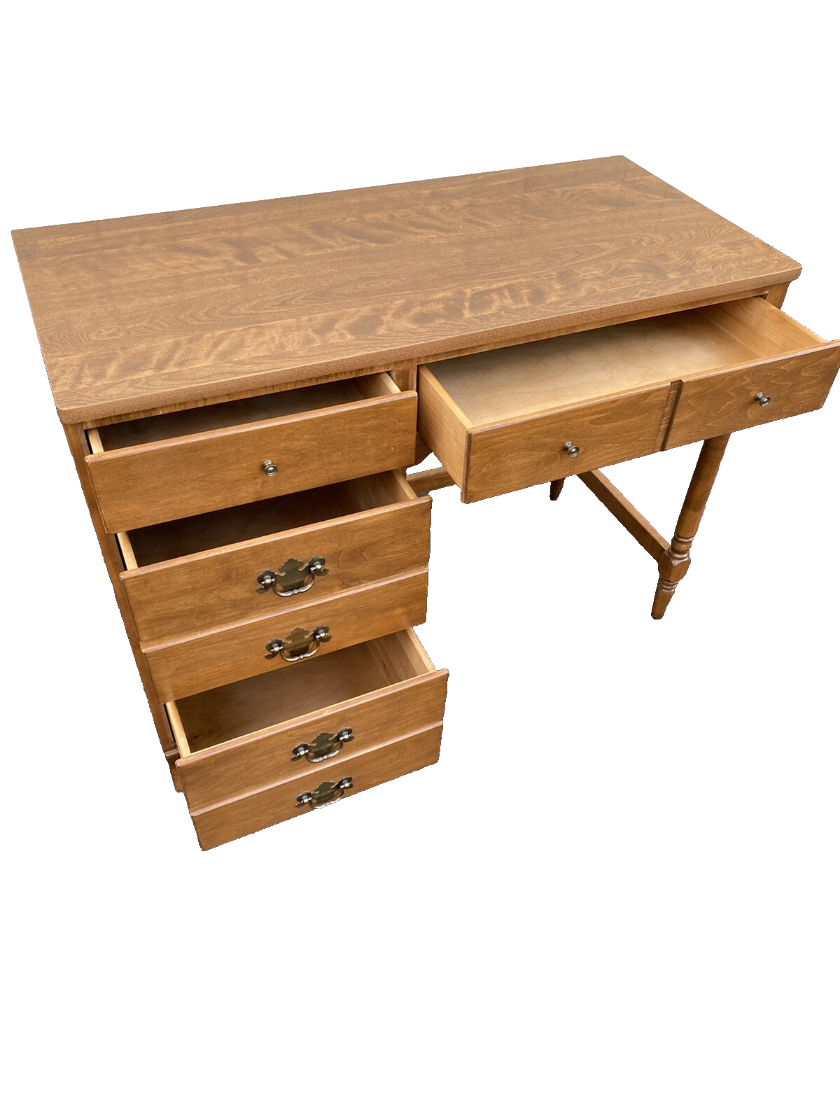 66124 ETHAN ALLEN Desk w/ Bookcase Top