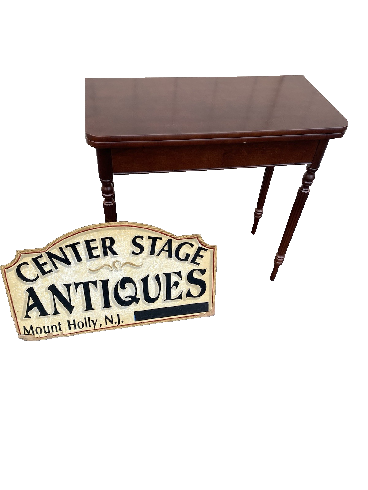 66470 BOMBAY Furniture Mahogany Flip Top Game Table Stand