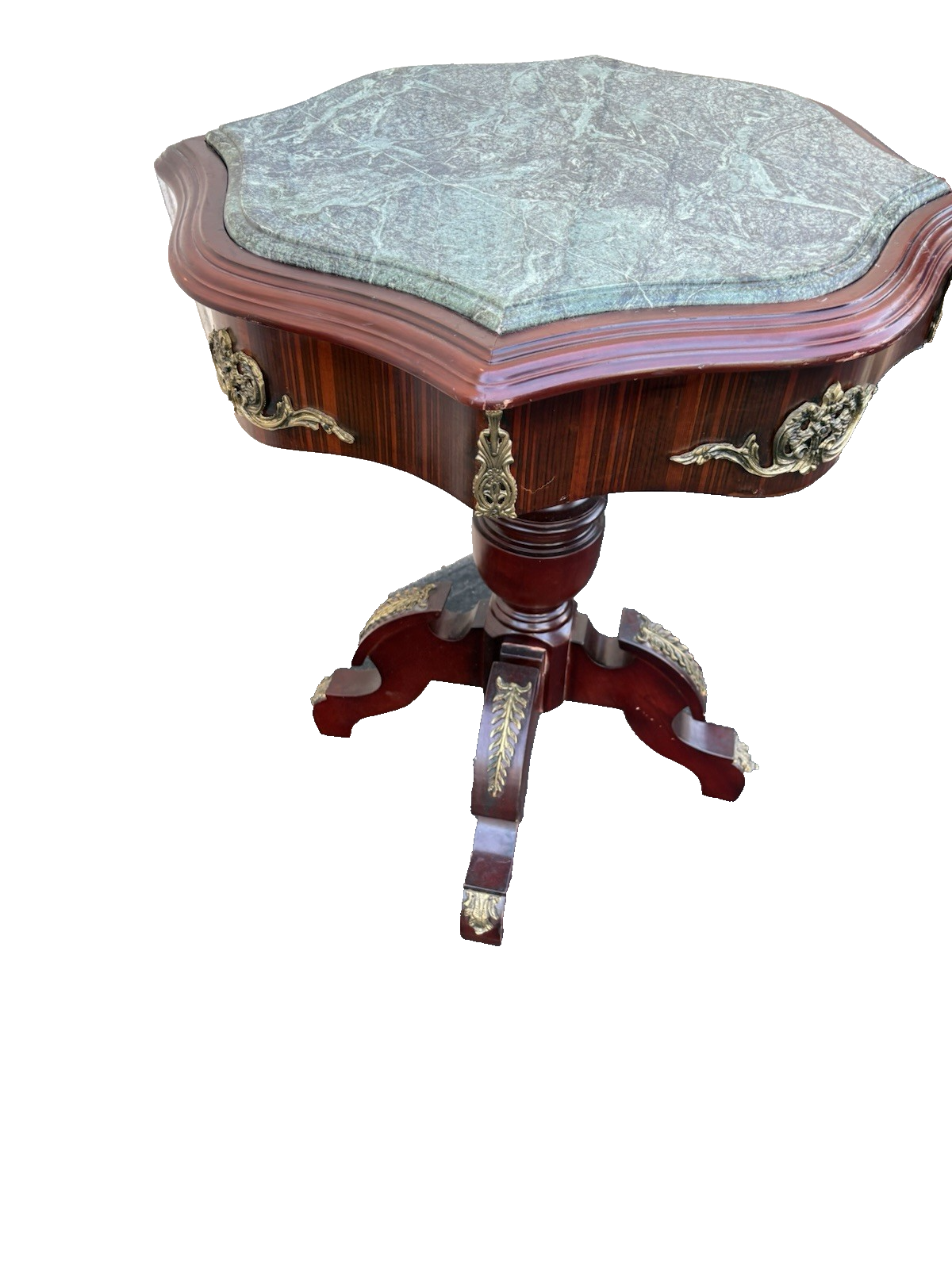 66807  Decorator Marble Top Lamp Table Stand