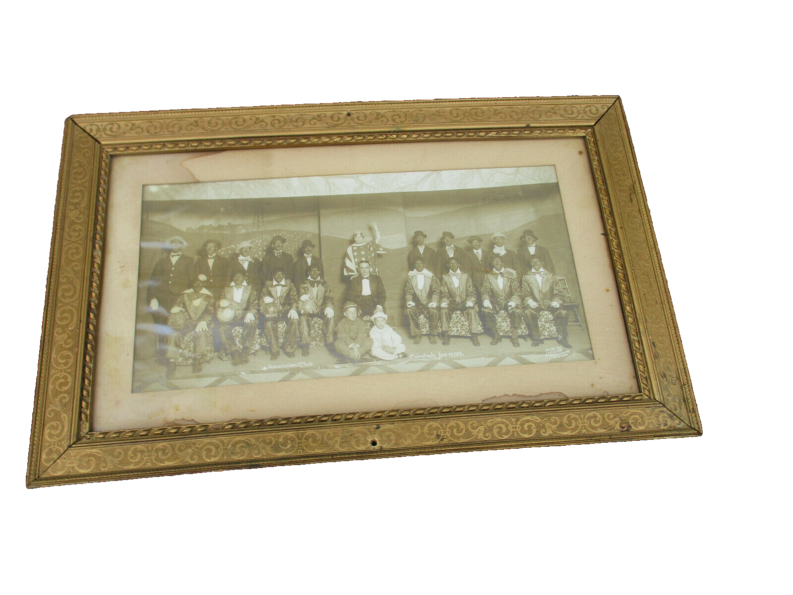 63141   ASCENSION CLUB J F MELDON 1916 Photo   Print  Minstrel Picture  