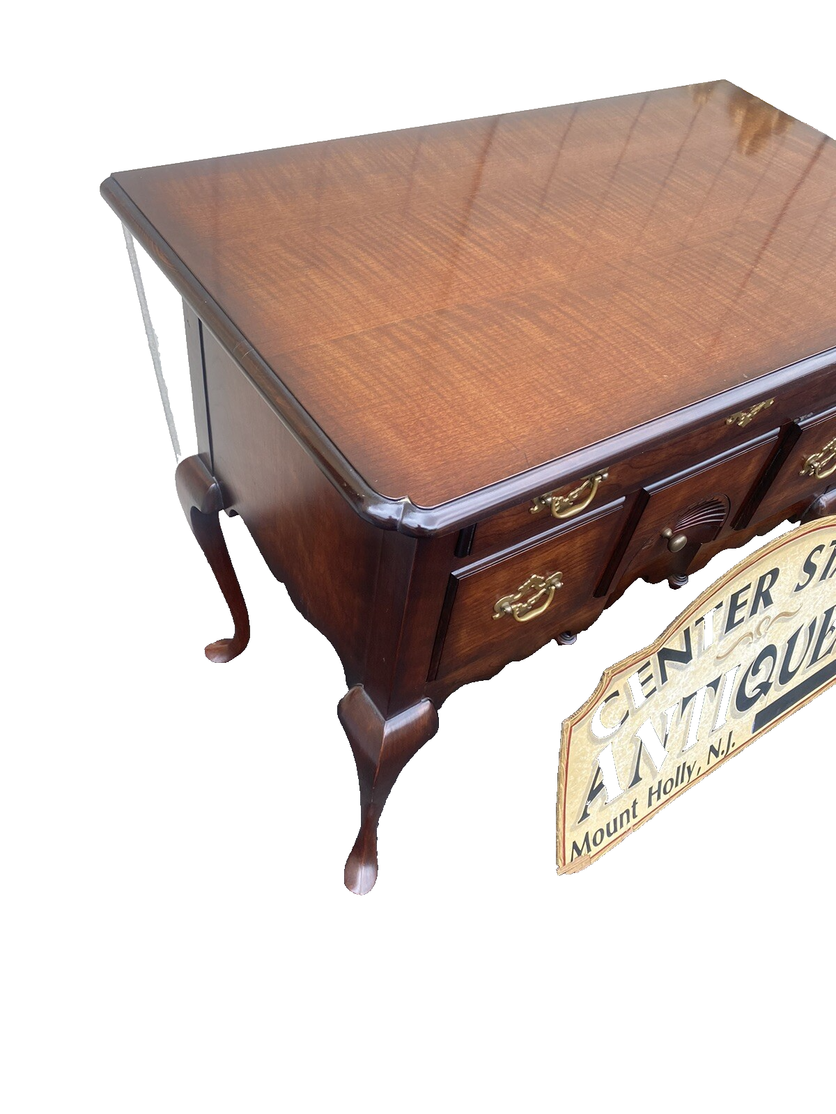 65740 Mahogany Queen Anne Low Boy Dresser Chest