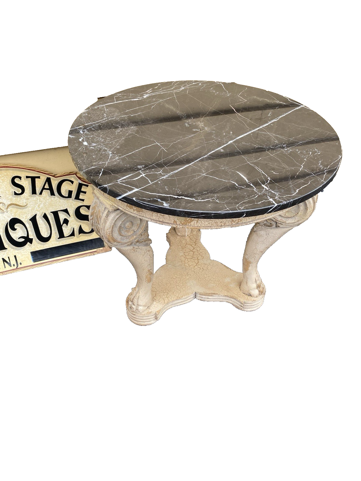 65705 Marble Top Lamp Table Stand