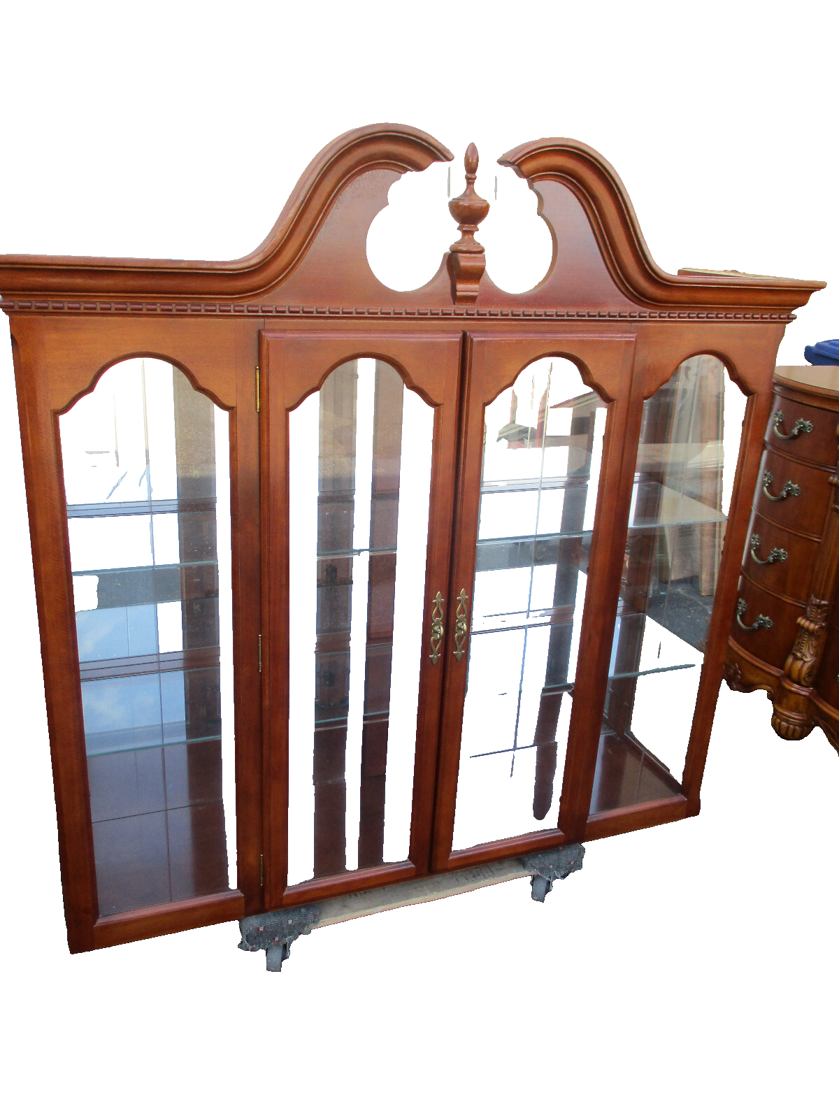 62968  Mahogany 2 pc. Curio China Cabinet