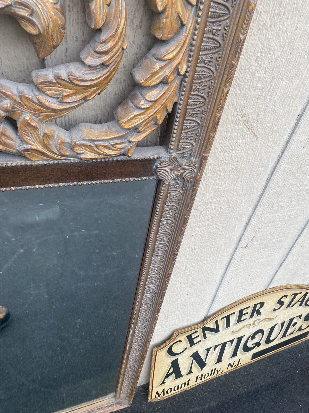 65454 Decorator Gold Accent Mirror in Fancy Picture Frame