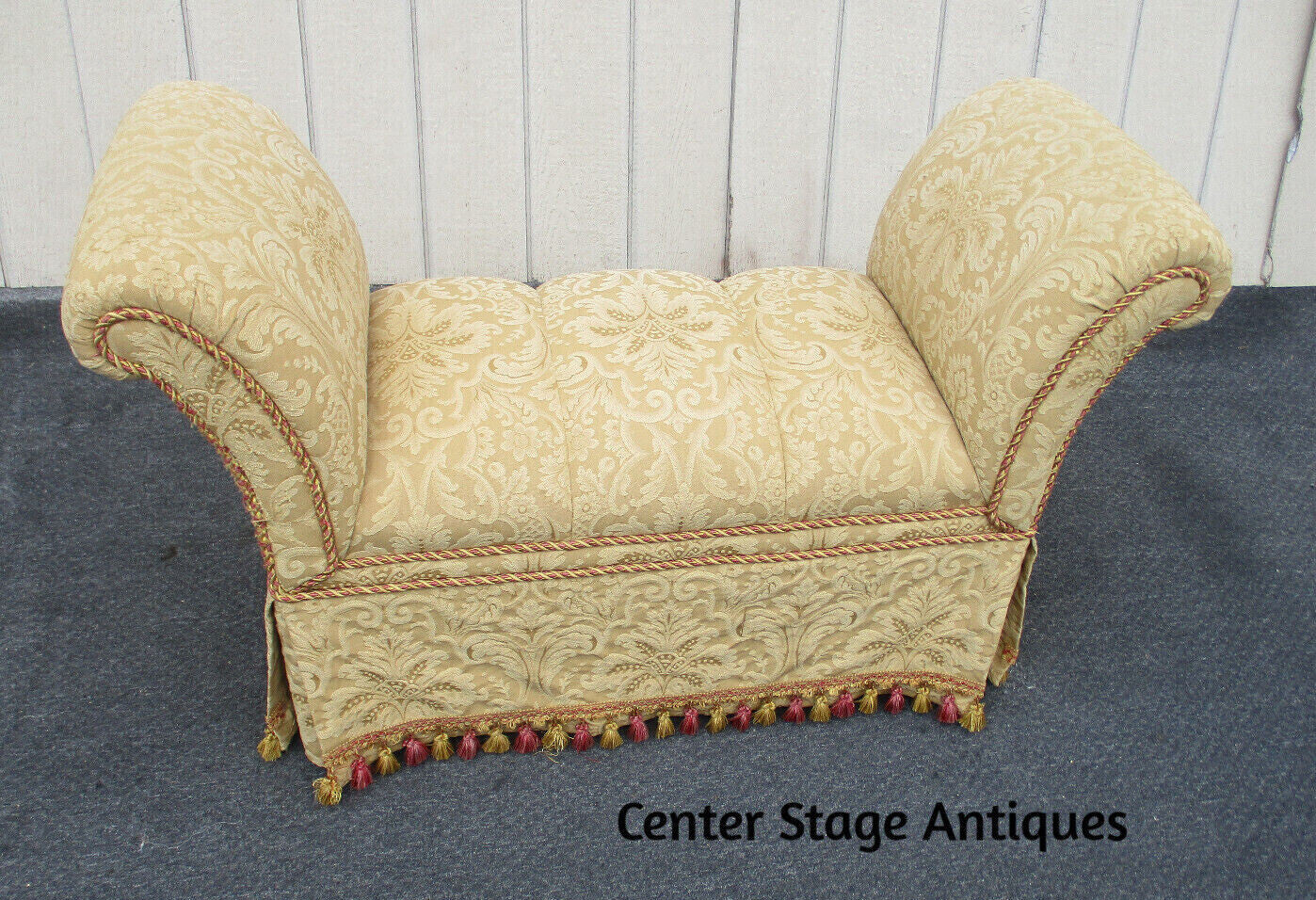 63457  Gold Decorator Window Bench Seat Settee