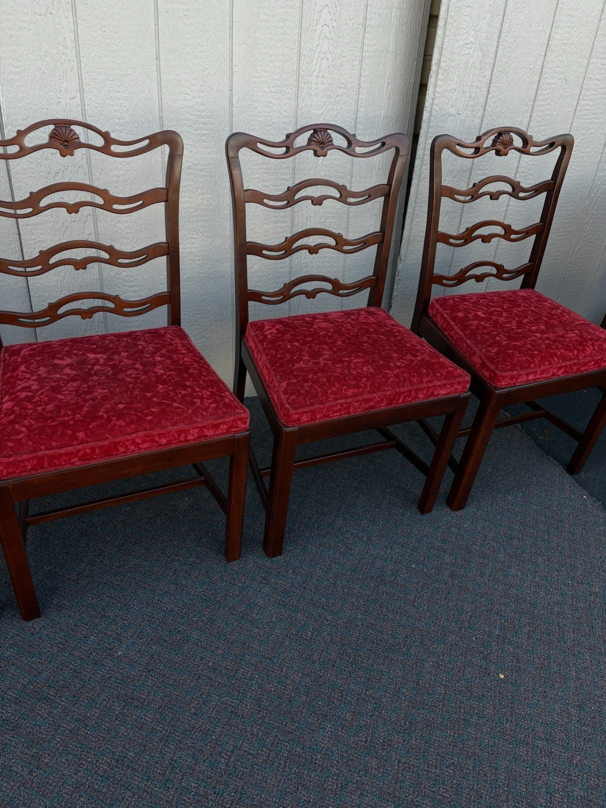 67101 Set of 6 Antique Mahogany Dining Chairs Chair s