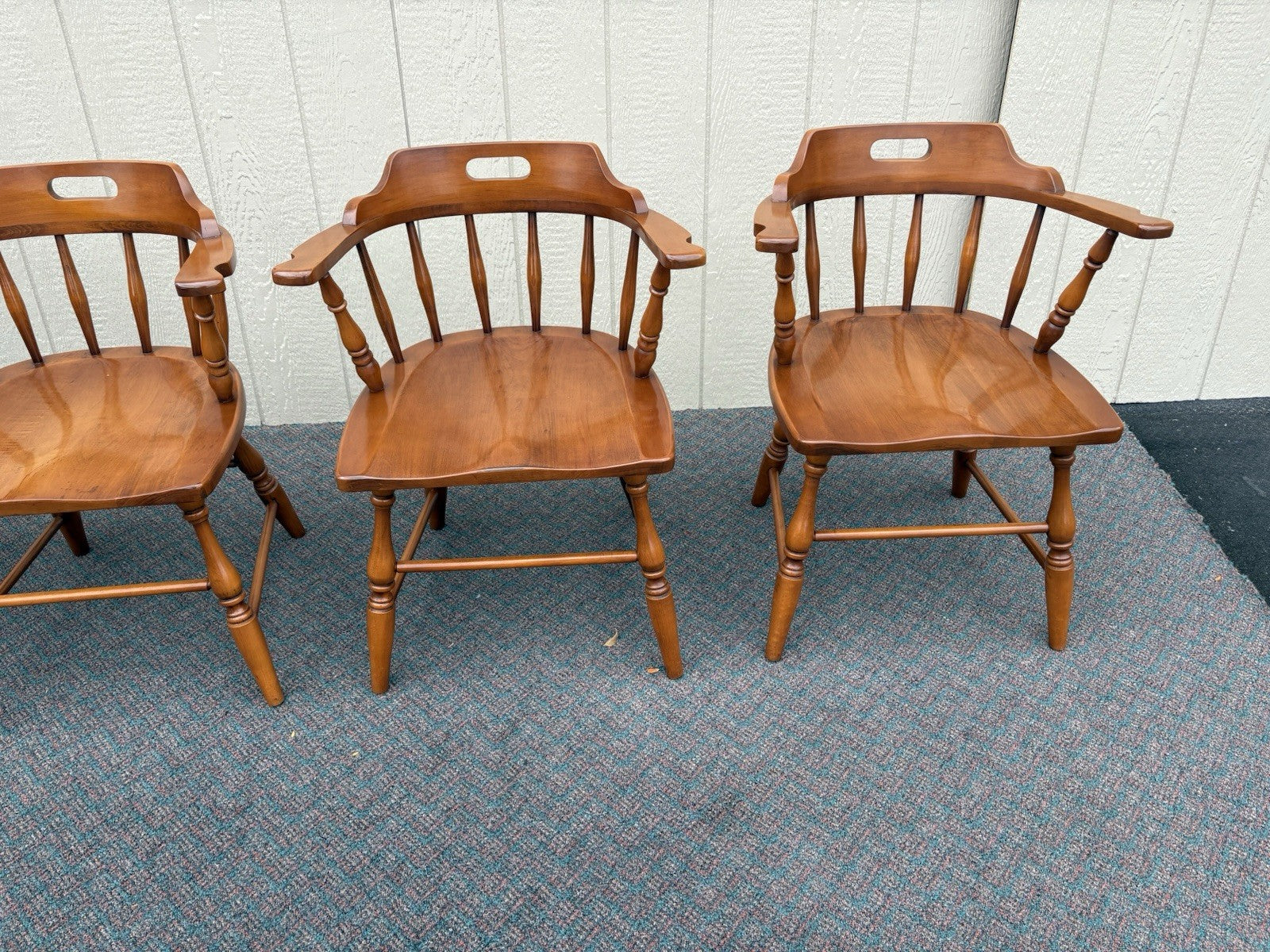 67120 Set 4 Solid Maple Dining Armchair s Chair s