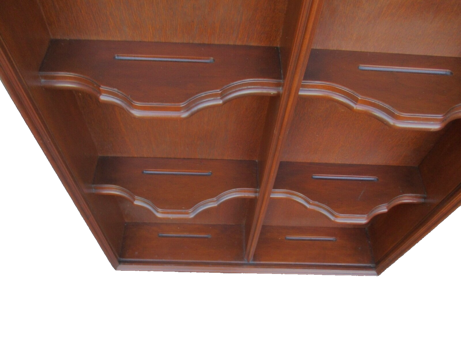 63840   Solid Mahogany Whatnot Wall Shelf Curio