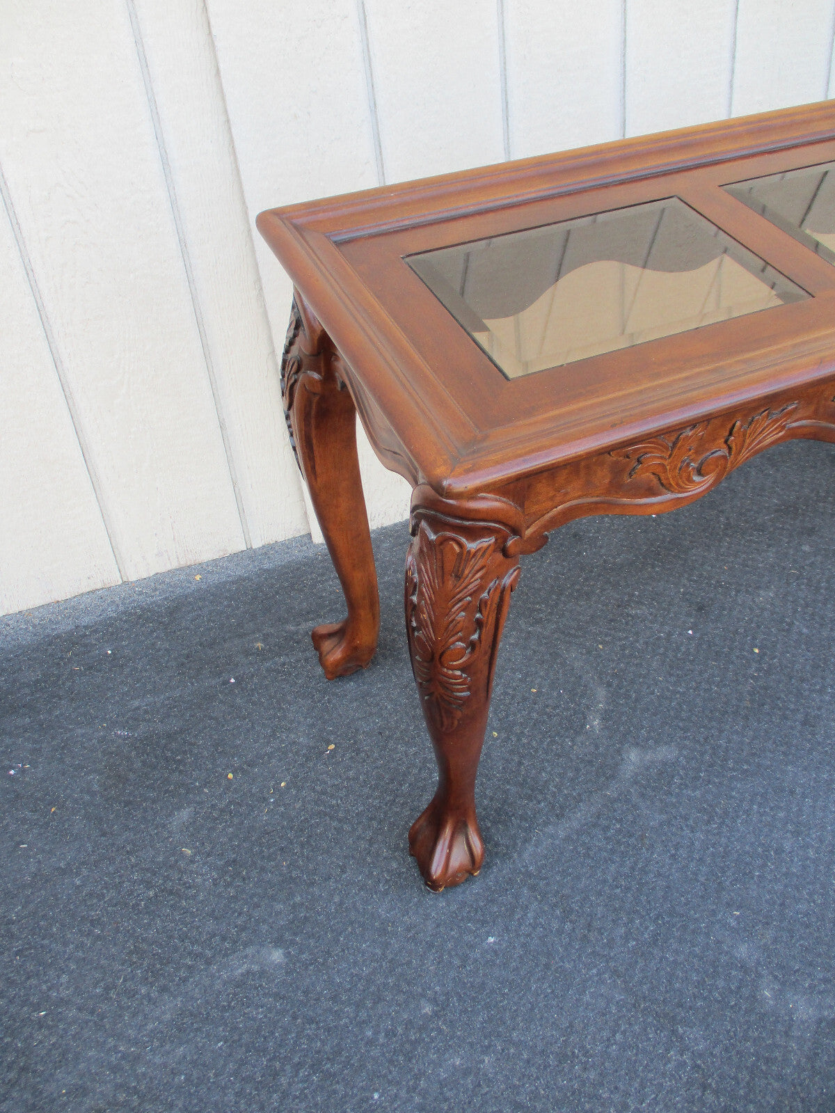 64357 Glass Top Console Hall Table Sideboard