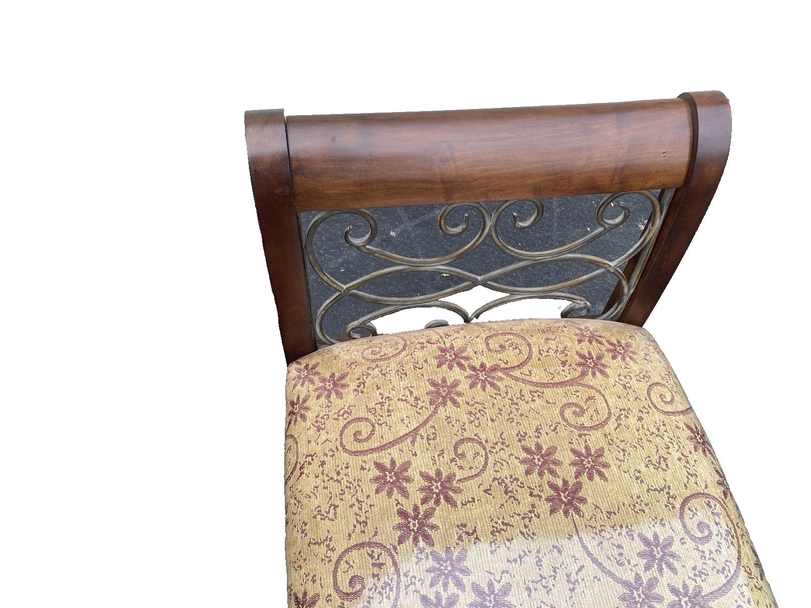 64841    Decorator Window Bench Stool with scrolled iron Sides