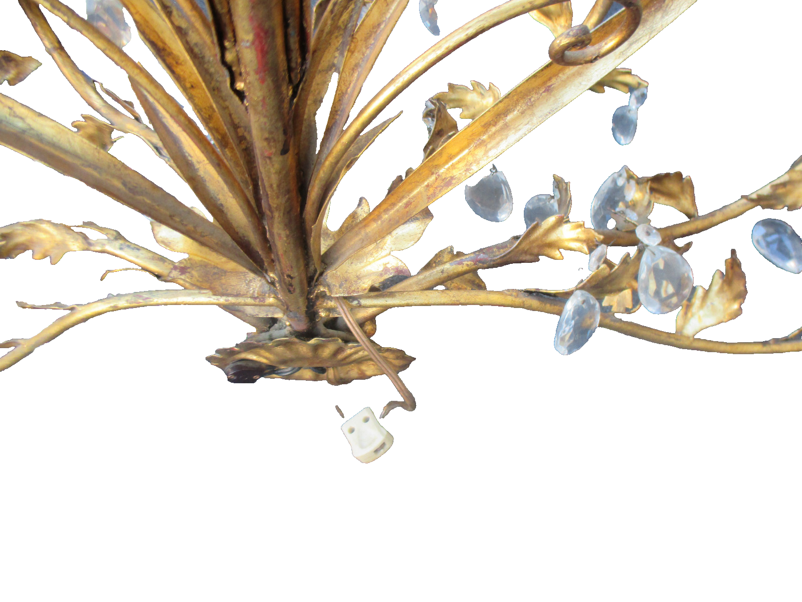 64002   Mid Century Decorator Wall Sconce with Prisms