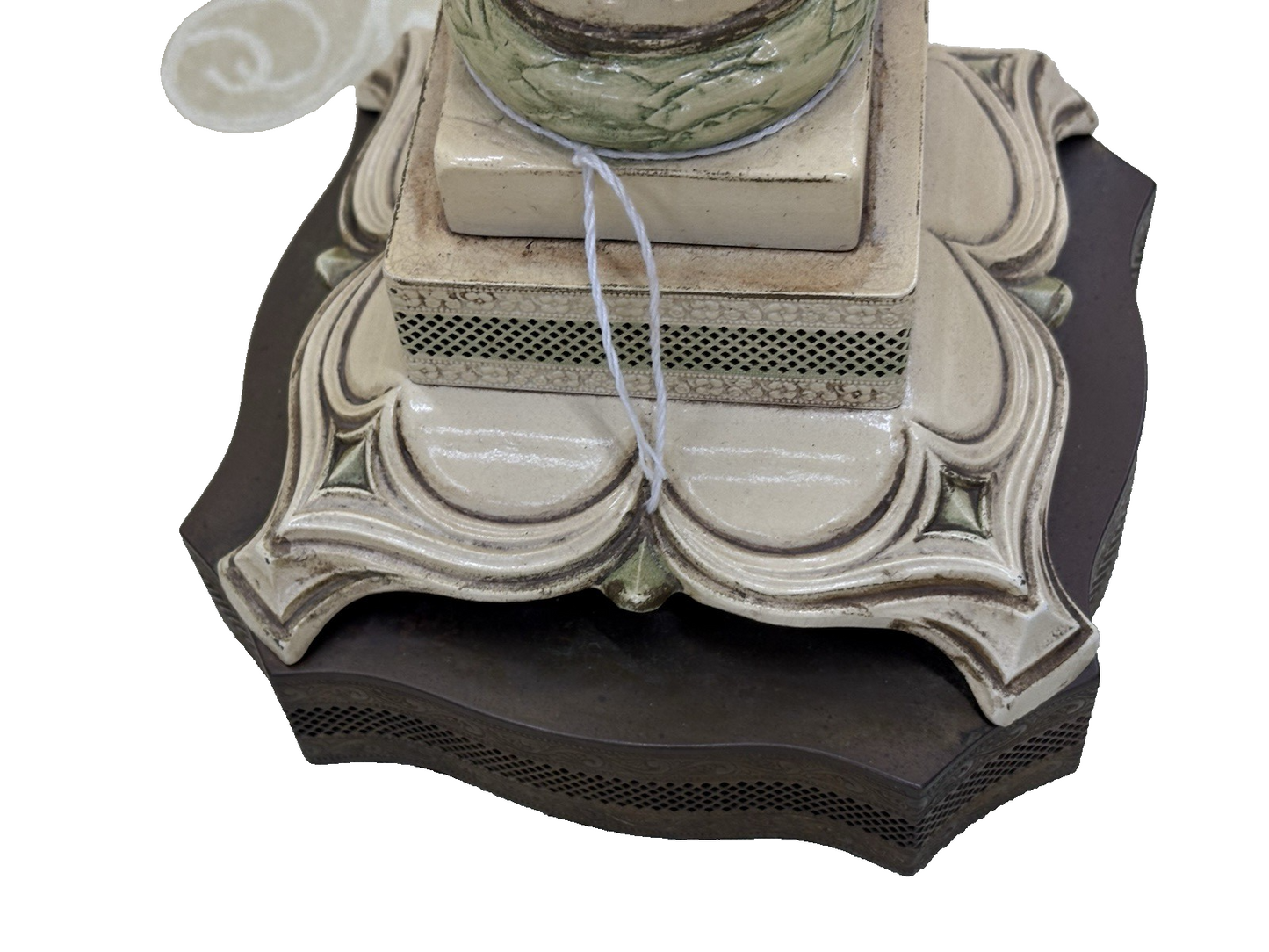 62010  Antique Metal Figural Table Lamp Working