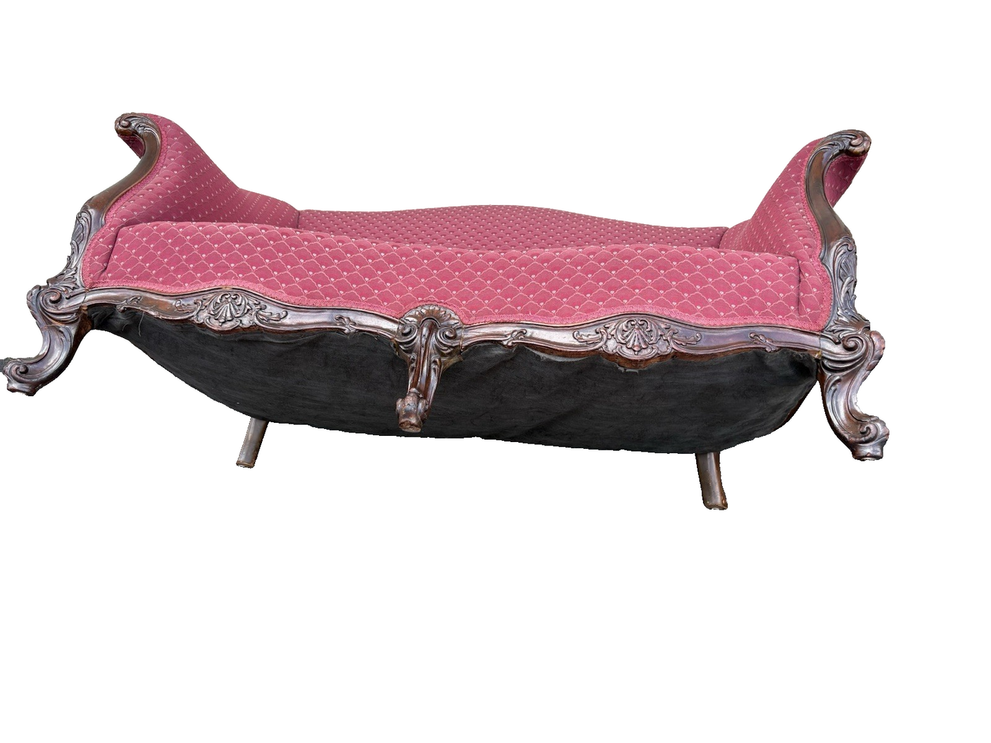 66703   Antique CUSTOM CRAFTED Louis XV Loveseat Sofa Couch Settee