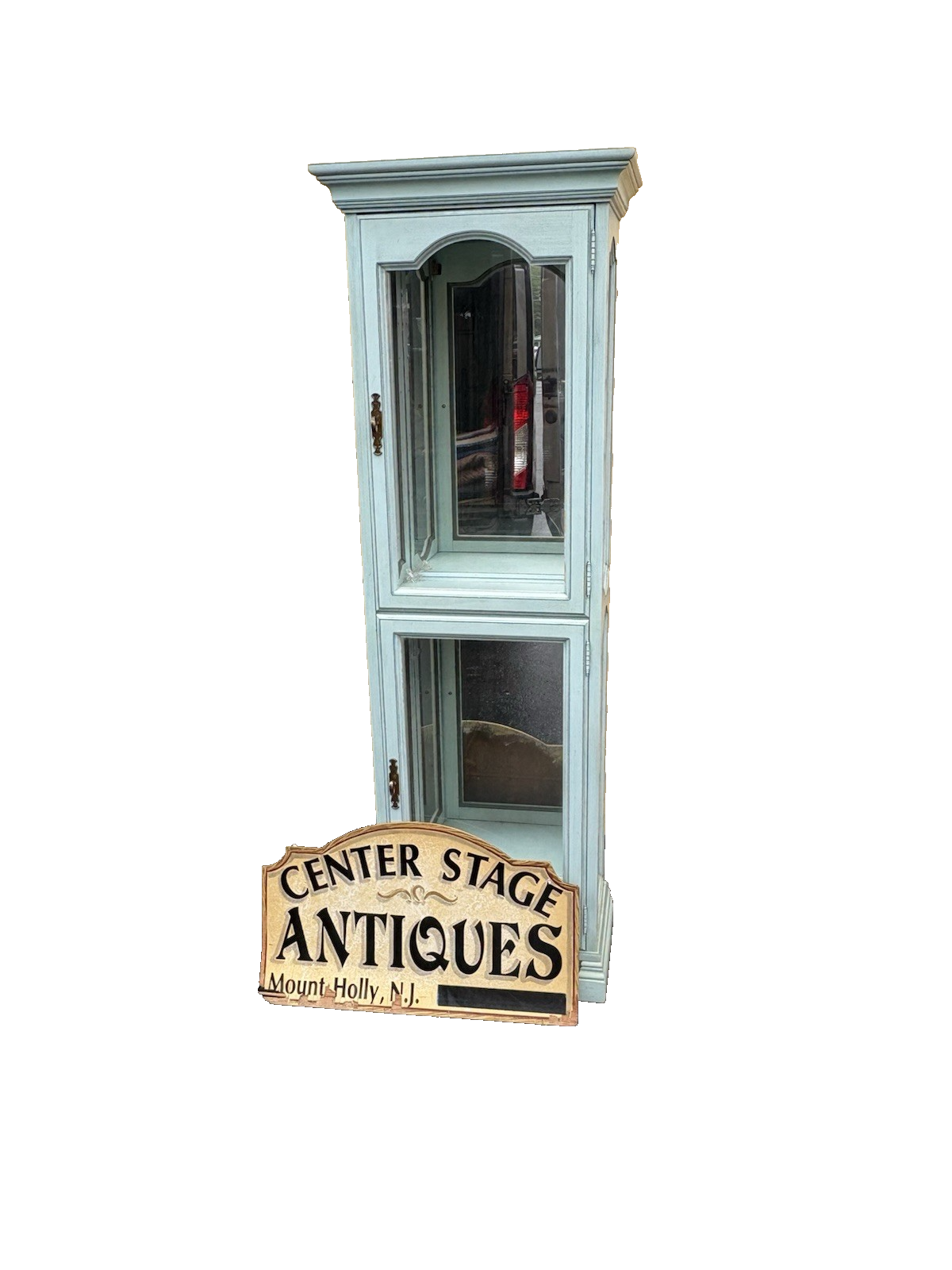 66687  Baby Blue Decorator JASPER Furniture Curio China Cabinet