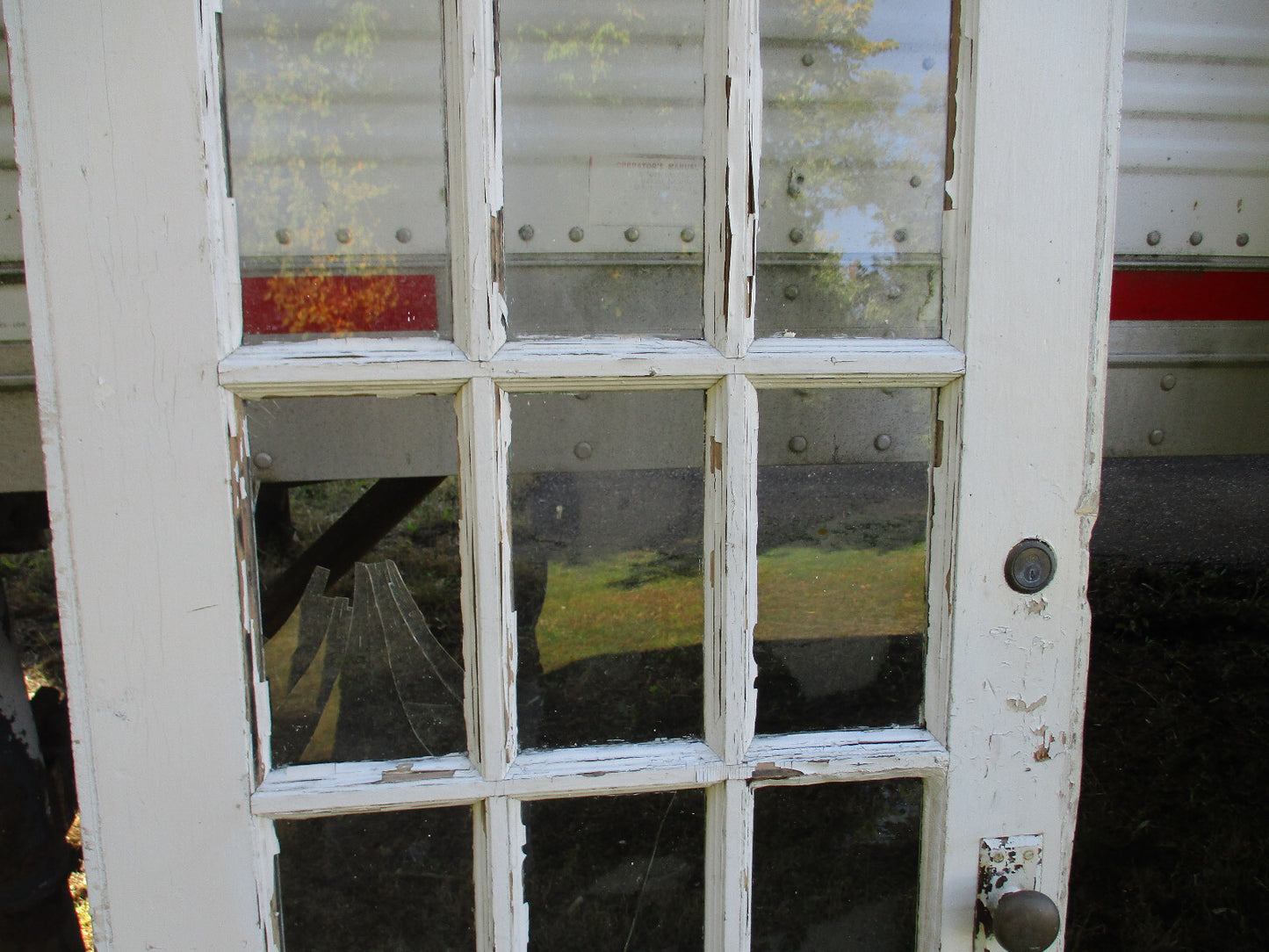 Door 02:     Antique Victorian Solid Wood Door  32 1/4" W  x 80"H