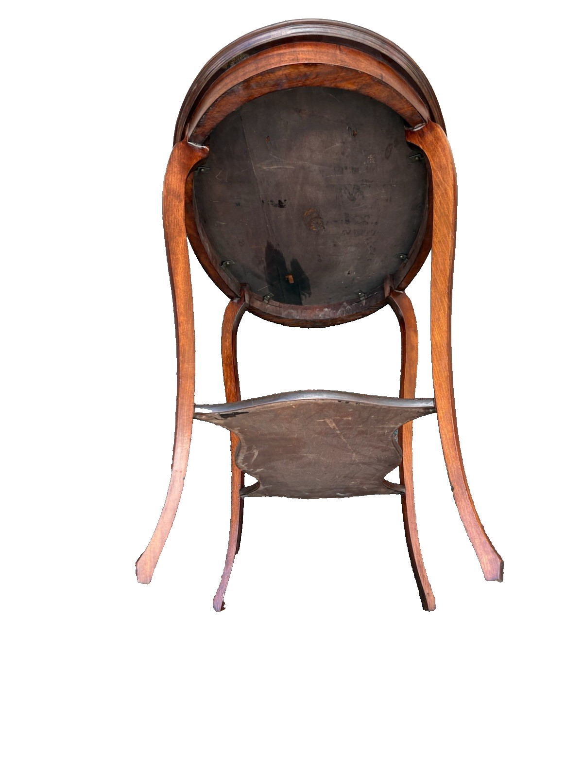 66976 Oval Mother of Pearl Inlaid Lamp Table Stand