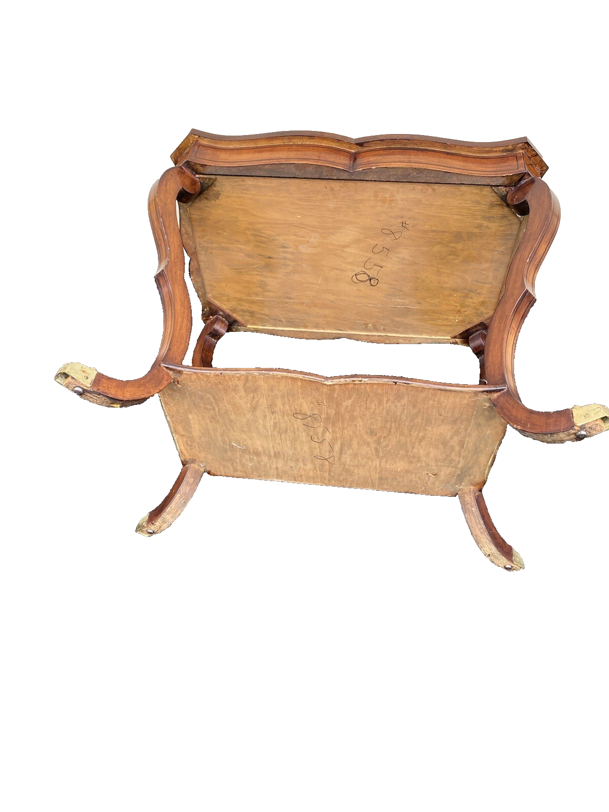 64857 CUSTOM Made Inlaid Table with Drawer