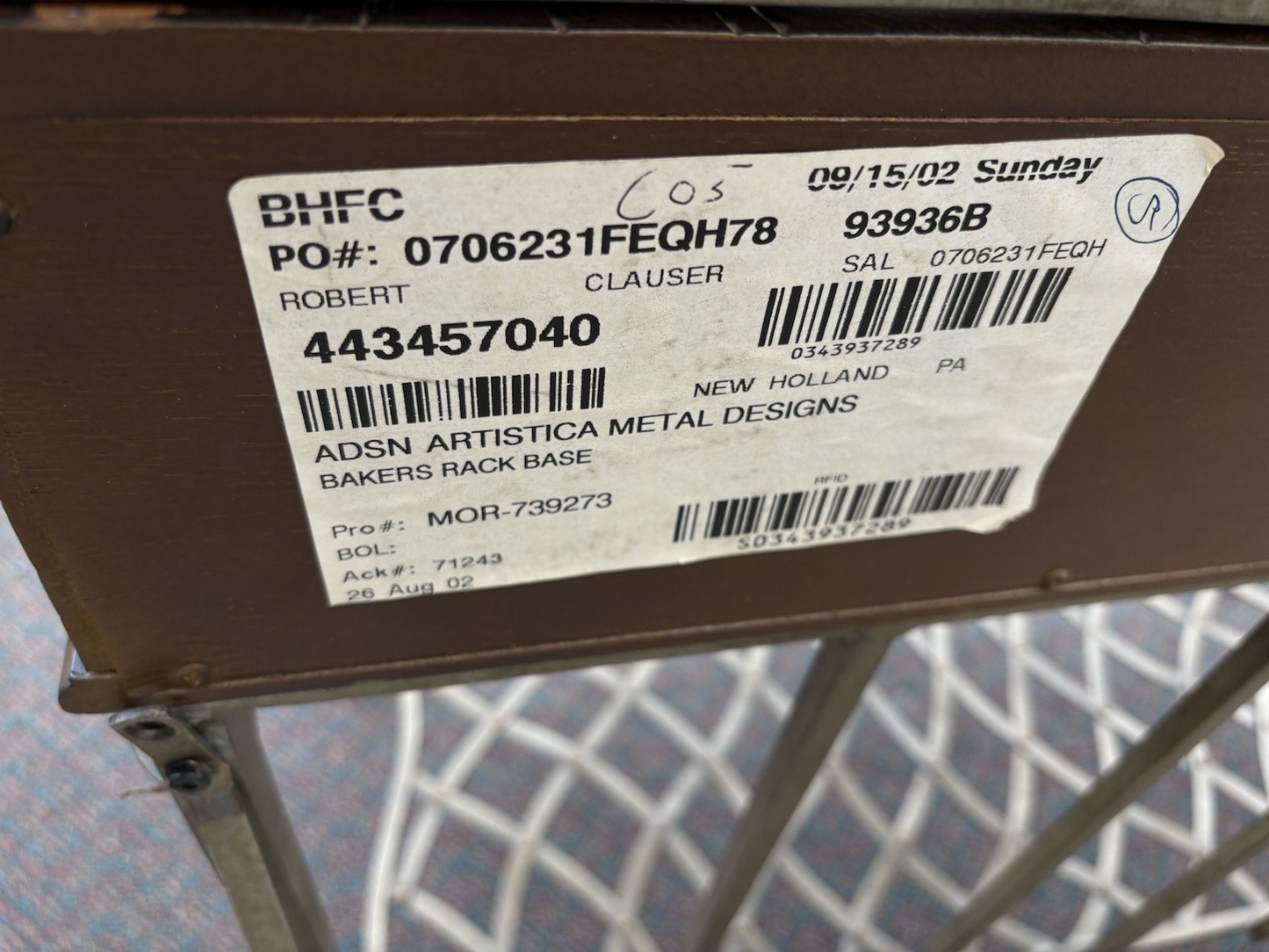 66994 Modern Baker Rack Kitchen Storage Cabinet