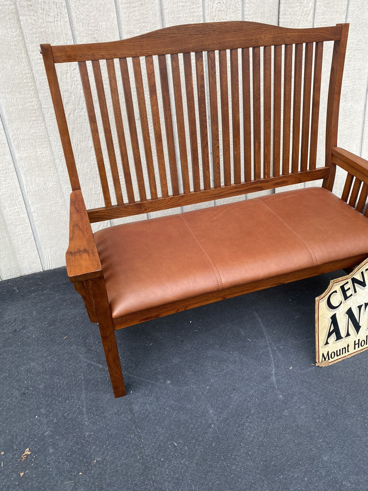 65660   Mission Oak Loveseat Settee Sofa Arts Crafts